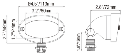 Oval Flood Light for House with Die-Cast Brass Body and G4 Compatibility - Spot Light Fixture