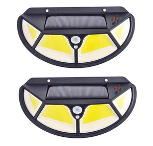 Outdoor Solar Wall Light Fixture - Motion-Activated - 2 Pack