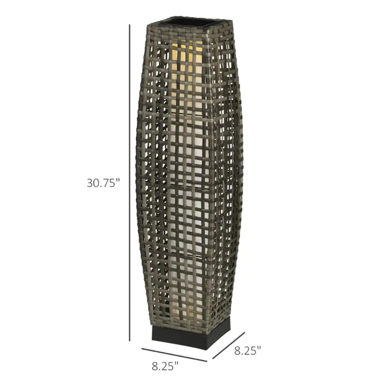 Pathway Lights Solar Floor Lamp for Garden and Yard Decorative Lighting - Gray - Solar Light