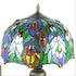 Peacock Antique Tiffany Glass Tabletop Lamp - No Bulb - Table Lamp