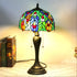 Peacock Antique Tiffany Glass Tabletop Lamp - No Bulb - Table Lamp