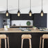 Pendant Light Kitchen Island – Industrial Black Metal Cage Fixture - Black - Hanging Light