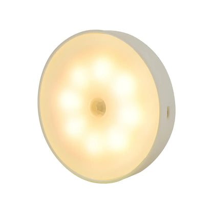 PIR Motion Sensor LED Night Lamp USB Rechargeable - Warm light / USB - Light Bulb