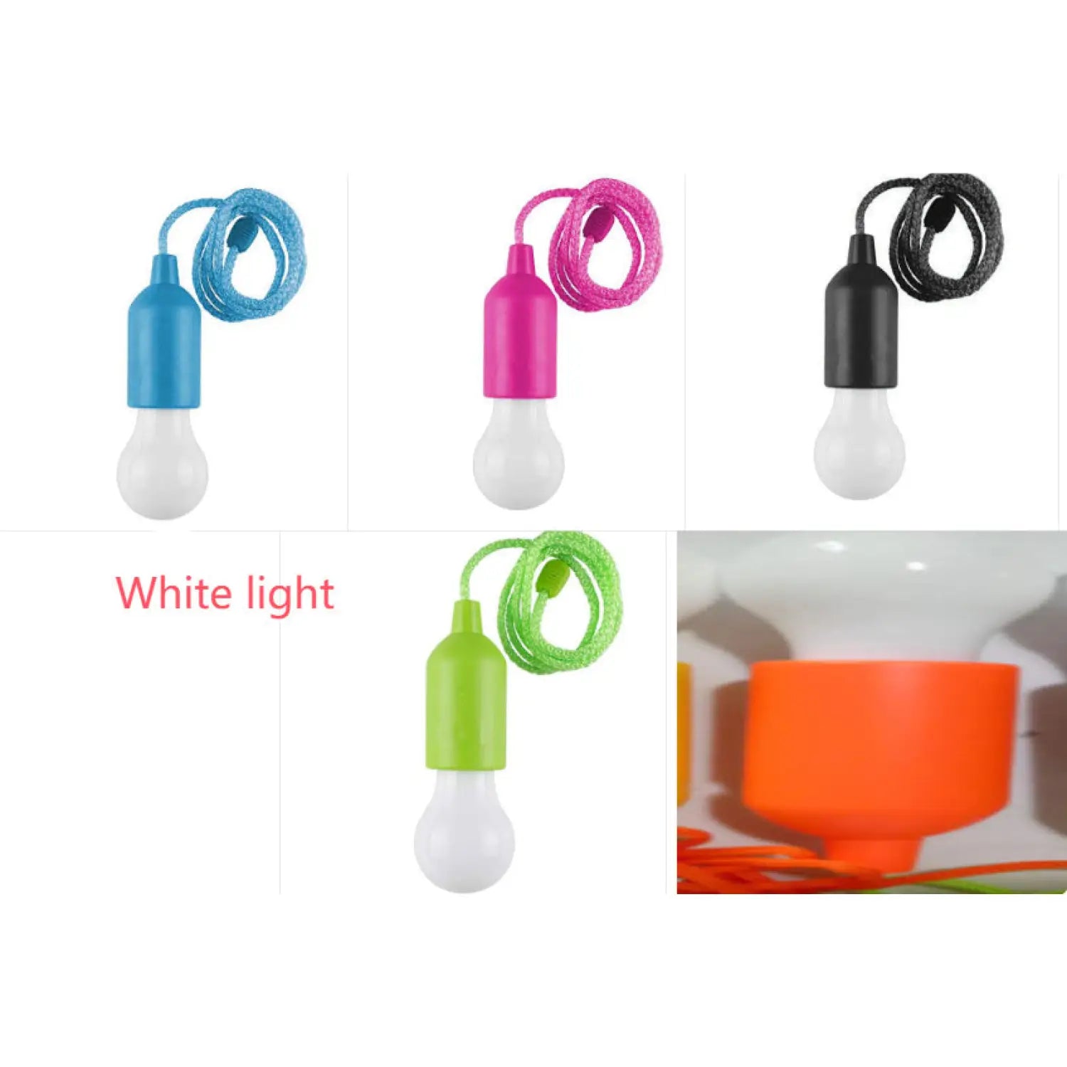 Portable LED Light Bulb – Perfect for Camping Outdoors and Travel - Set2 / White light - 12V Hanging Light