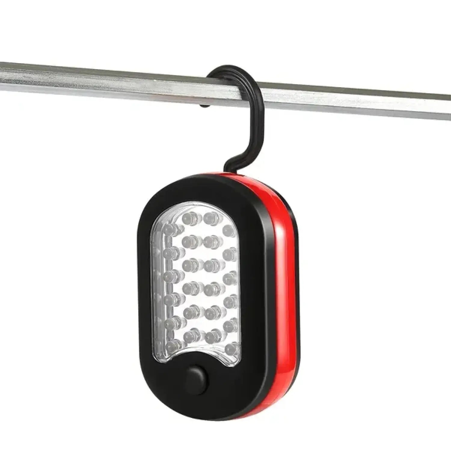 Portable Lights LED: Compact Magnetic Flashlight With Hook - BlackRed - Closet Lighting
