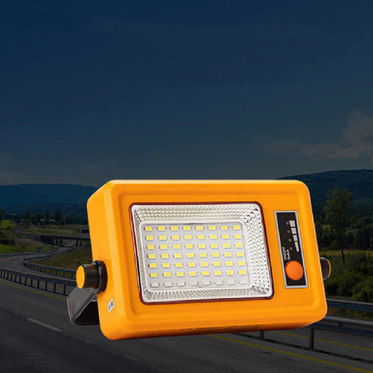 Portable Solar Lantern LED Flood Light - USB Rechargeable Camping Lamp - Orange - Solar Light