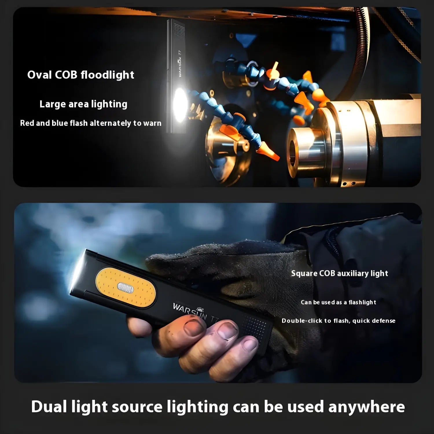 Portable T7 LED Flashlight Keychain with Magnet Base - Black - Light Fixture