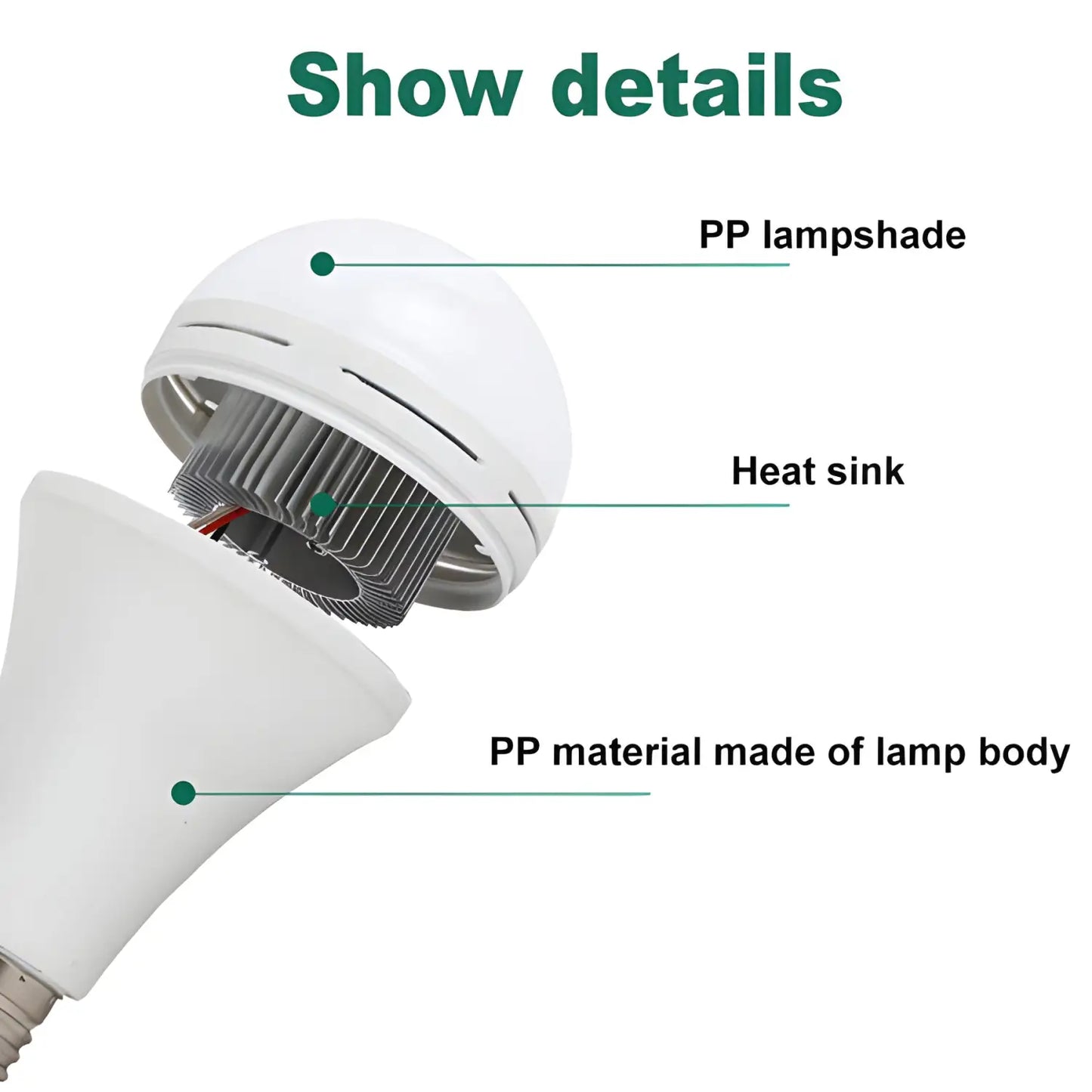 Portable Waterproof Rechargeable LED Light Bulb for Camping & Fishing - 130x70mm - Light Bulb