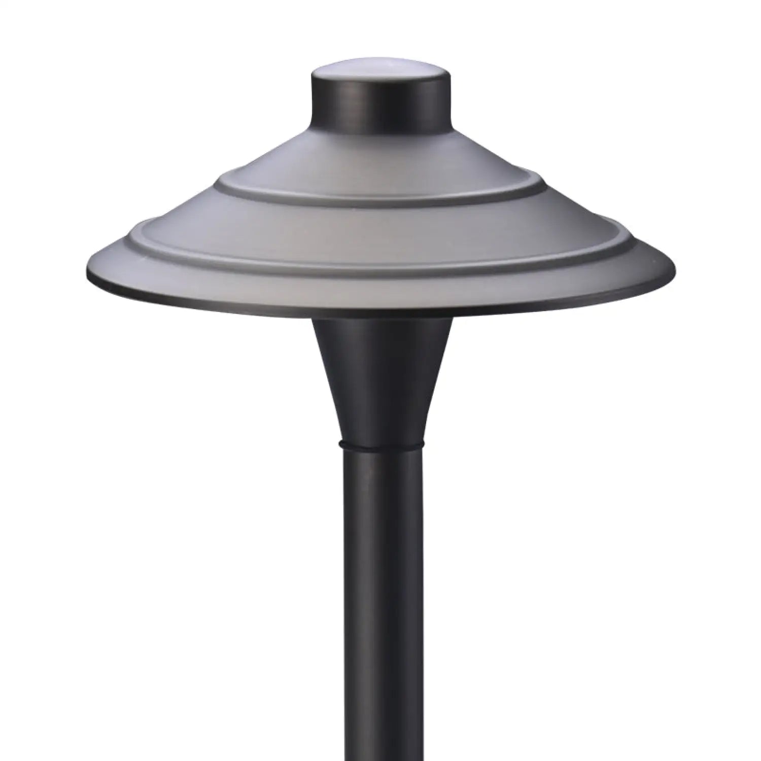 Premium Path Lights Landscape Flat Hat Die Cast Brass G4 Socket 72″ Lead Wire Hat / Gunmetal Path Light Fixture