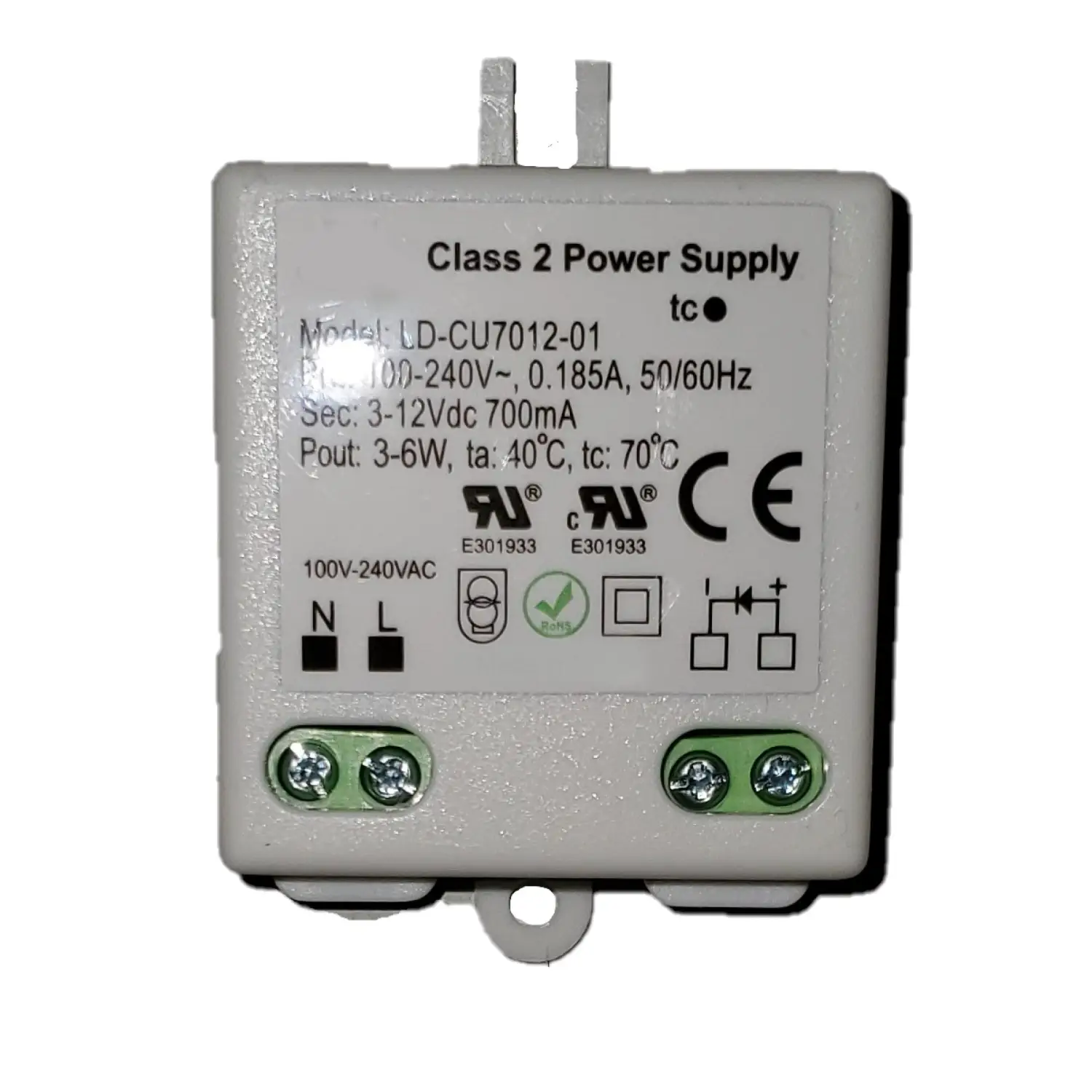 100-240 Volts AC - 3-12V DC | 3-6W Constant Current LED Driver - 100 Volts - 240 Volts / 3V - 12V / 3 - 6 Watt - LED