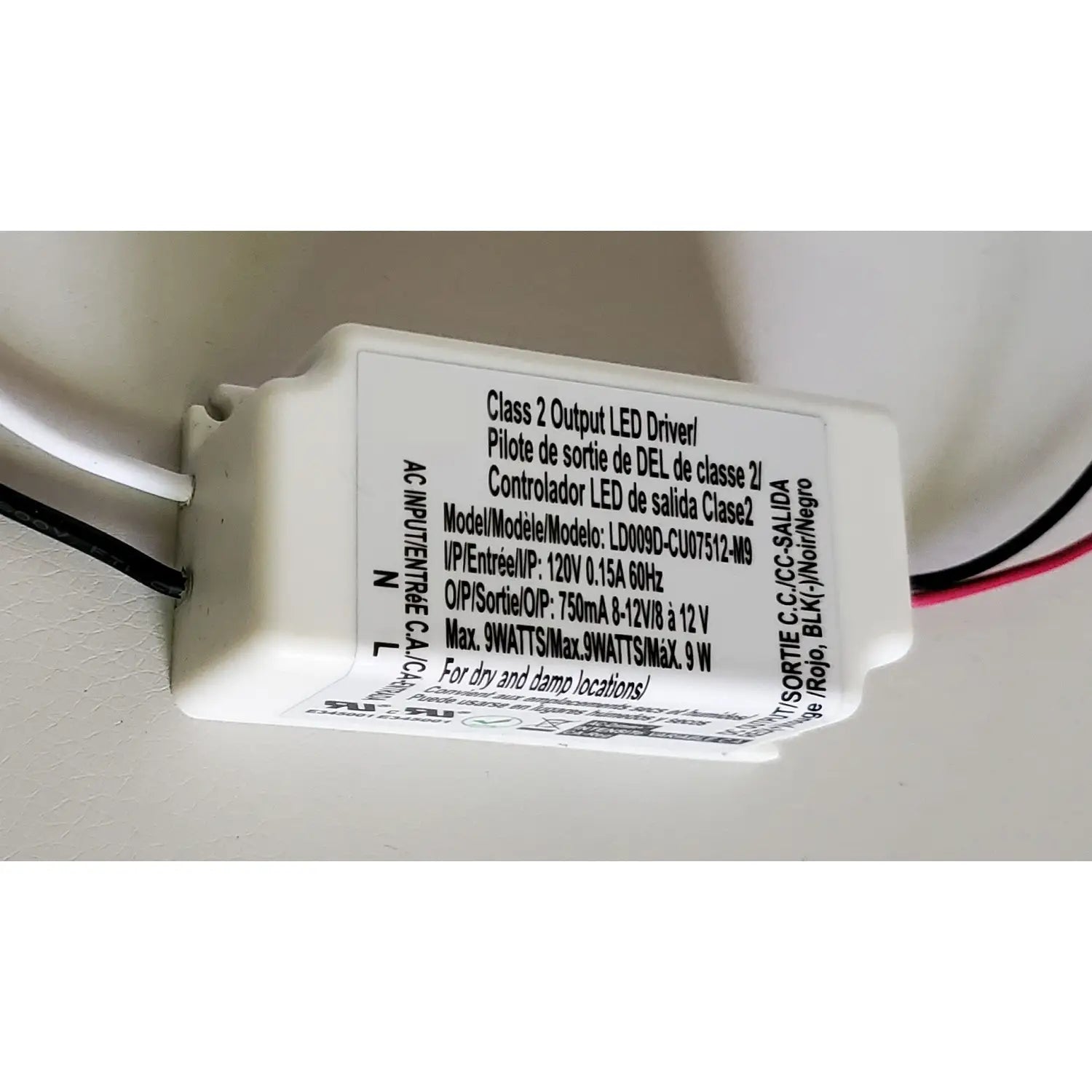 100-240 Volts AC - 8-12V DC | 9W Constant Current LED Driver - 100 Volts - 240 Volts / 8V - 12V / 9 Watt - LED Driver