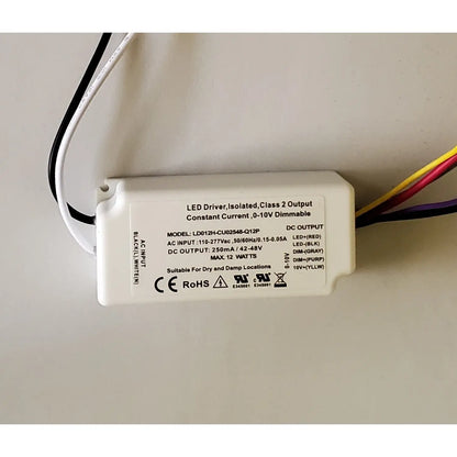 110-277 Volts AC - 42V to 48V DC | 12W Constant Current LED Driver with Dimming - 110 Volts - 277 Volts / 42V - 48V