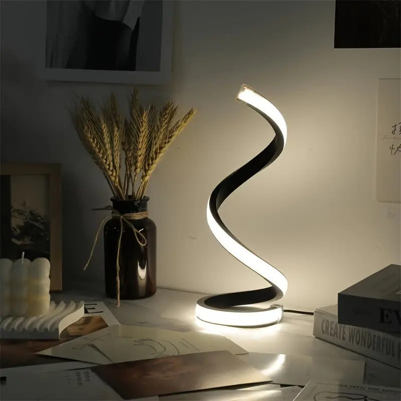 Dimmable Table Lamp LED – Spiral Night Light for Bedroom - UDB Three Colors - Table Lamp