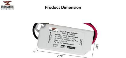 120V AC - 21V to 36V DC | 10.8W Triac Dimming LED Driver Constant Current