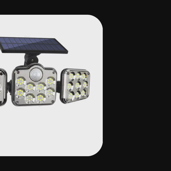 Solar Lamp Outdoor Flood Light with Motion Sensor 3 Heads IP65 Waterproof - Solar Light