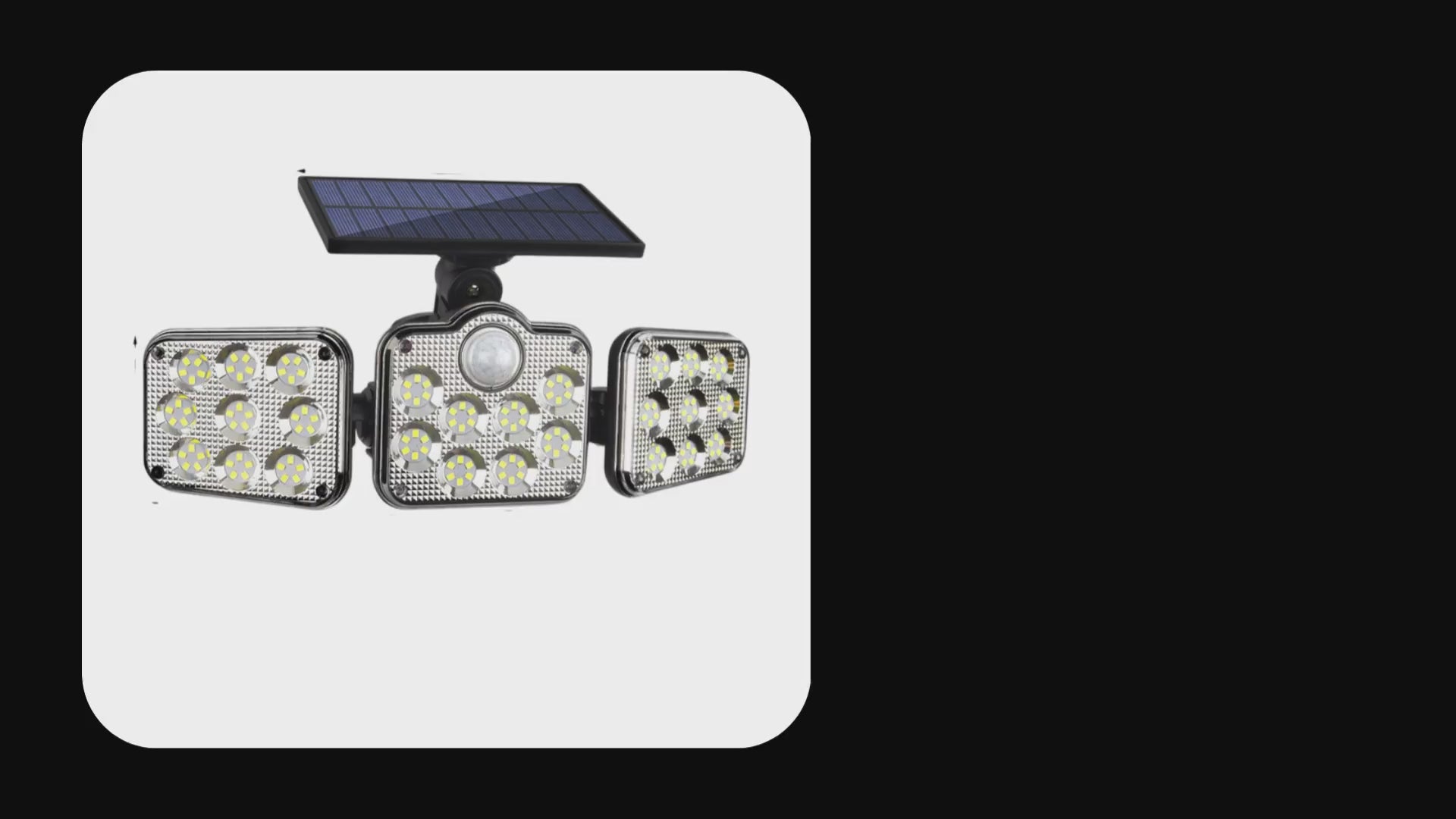 Solar Lamp Outdoor Flood Light with Motion Sensor 3 Heads IP65 Waterproof - Solar Light