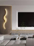 LED Wall Lamp - Modern Minimalist Strip Light for Bedroom & Living Room - Tricolor Light / Golden 100CM - Wall Mount