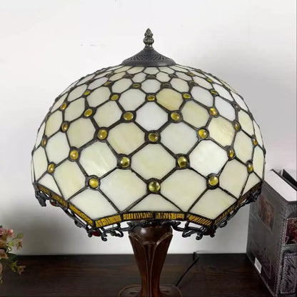 Jewel Tiffany Glass Tabletop Lamp - No Bulb - Table Lamp