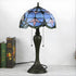 Purple Baroque Tiffany Glass Tabletop Lamp - No Bulb - Table Lamp