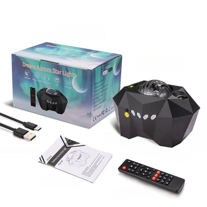 Projection Lamp with Water Pattern Light and Bluetooth Music - Black / USB - portable lights