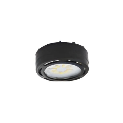 Puck LED Light 4W 120V 3000K Dimmable Surface or Recess Mount - Black - Undercabinet Light