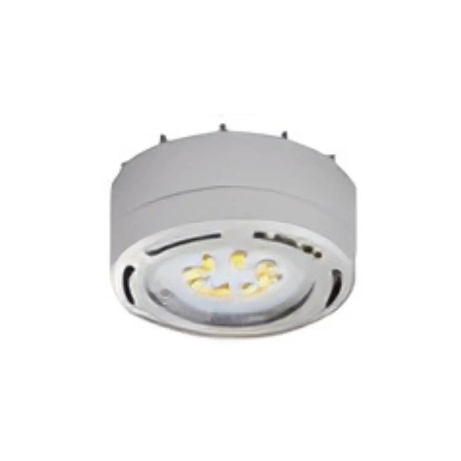 Puck LED Light 4W 120V 3000K Dimmable Surface or Recess Mount - Nickel - Undercabinet Light