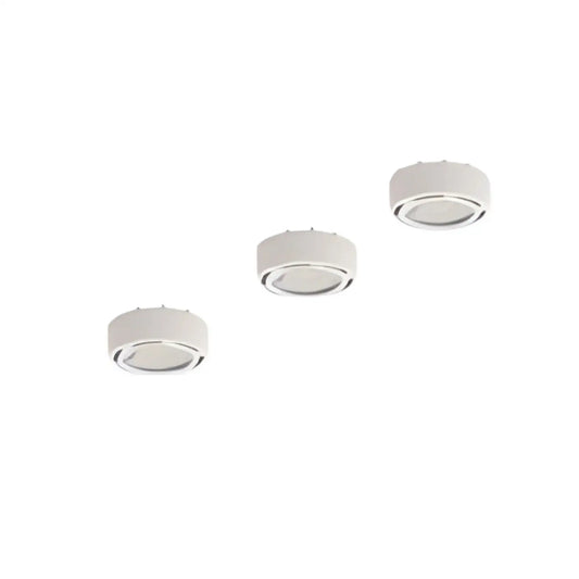 Puck Lights 12W 120V 3000K Dimmable Set with Mount Options & Plug-In - White - Undercabinet Light