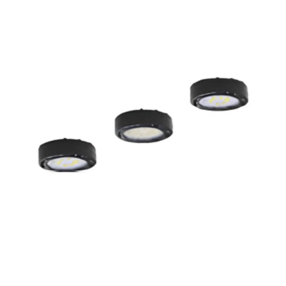 Puck Lights 12W 120V 3000K Dimmable Set with Mount Options & Plug-In - Black - Undercabinet Light