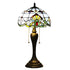 Purple Baroque Tiffany Glass Tabletop Lamp - No Bulb - Table Lamp