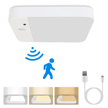 Rechargeable Flush Ceiling Light Featuring Smart Motion Sensing and Remote Control - One - Smart Ceiling Light