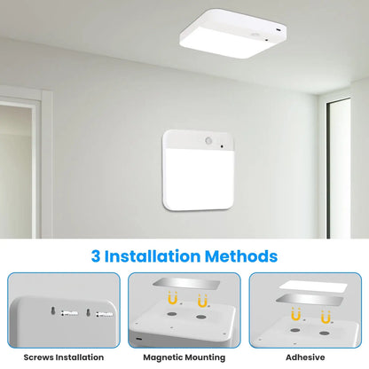 Rechargeable Flush Ceiling Light Featuring Smart Motion Sensing and Remote Control - Smart Ceiling Light