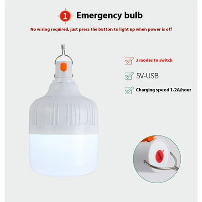 Rechargeable LED Light Bulb Lights with Portable Battery Power 12V Hanging Light