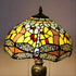 Retro Dragonfly Tiffany Glass Tabletop Lamp - No Bulb - Table Lamp