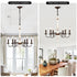 Retro White And Rust Color Chandelier With Light Fixture 6 Light E12 NO Include Bulb Pendant Light Fixtures For Dining
