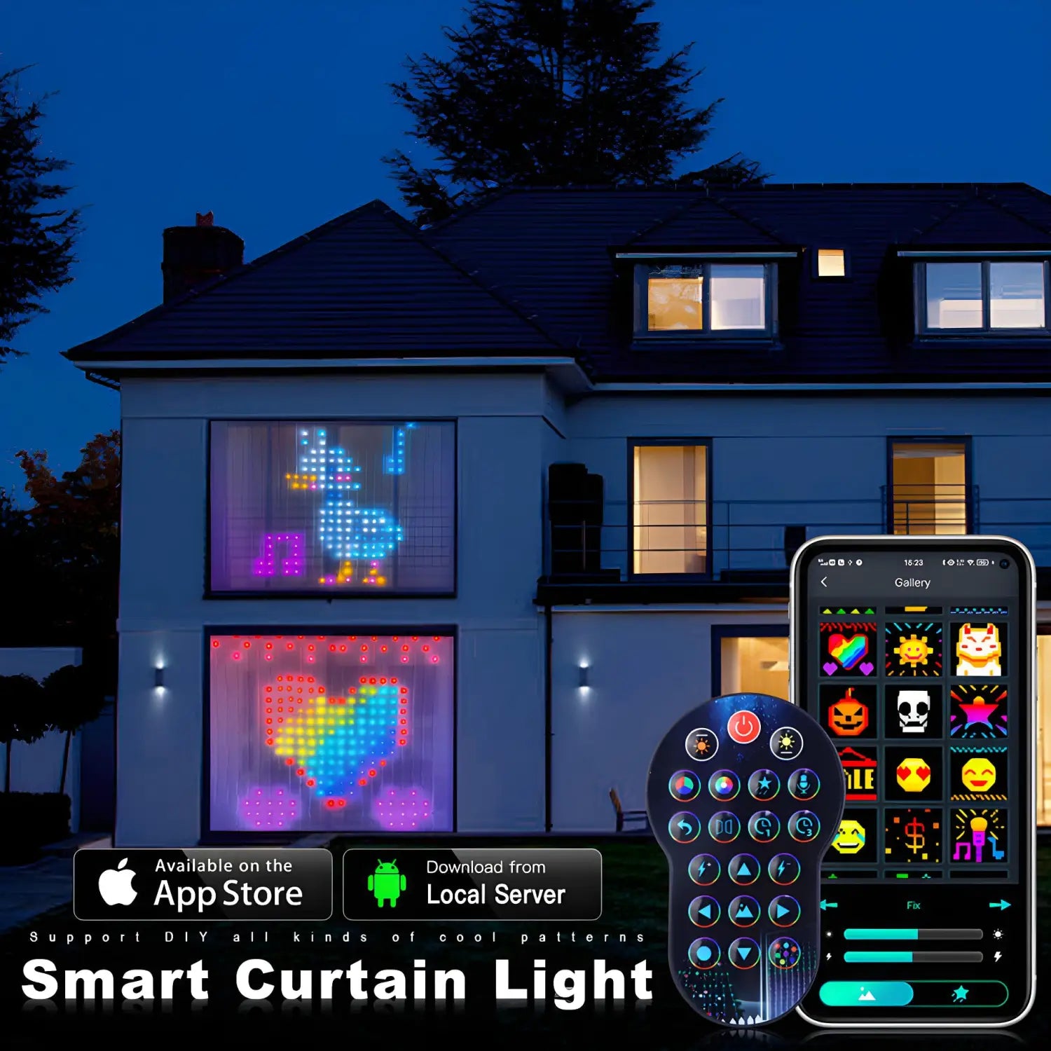 RGB Smart String Lights for Curtain & Party Decor with App Control - Strip and Rope Light