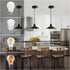 Rustic Adjustable Metal Vintage Pendant Lights for Indoor Spaces - Black White - 12V Hanging Light