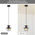 Rustic Black Pendant Light for Island with Adjustable Cage Design - Black - Hanging Light