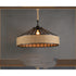 American Country Hemp Rope Restaurant Chandelier Personality Nordic Clothing Store Milk Tea Shop Round Wrought Iron LED