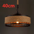 American Country Hemp Rope Restaurant Chandelier Personality Nordic Clothing Store Milk Tea Shop Round Wrought Iron LED