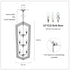 Rustic Modern Hanging Light Living Room with 12 Bulbs and Silver Finish Matte Black Hanging Light