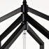 Rustic Modern Hanging Light Living Room with 12 Bulbs and Silver Finish Matte Black Hanging Light