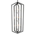 Rustic Modern Hanging Light Living Room with 12 Bulbs and Silver Finish Matte Black Hanging Light