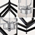 Rustic Modern Hanging Light Living Room with 12 Bulbs and Silver Finish Matte Black Hanging Light