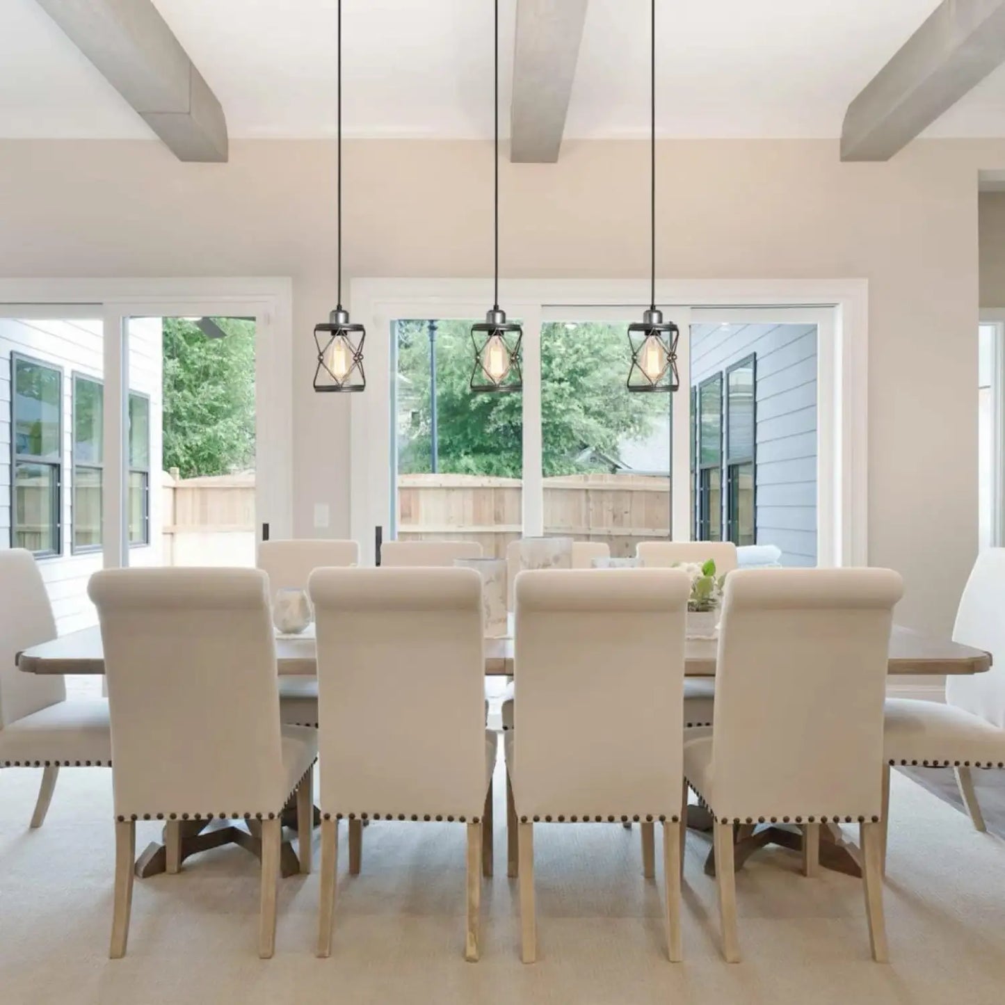 Industrial Pendant Lighting For Kitchen Island Rustic Mini Cage Pendant Light Farmhouse Pendant Lamp With Silver Grey