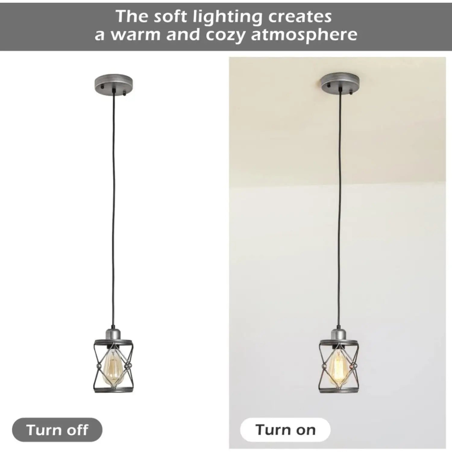 Industrial Pendant Lighting For Kitchen Island Rustic Mini Cage Pendant Light Farmhouse Pendant Lamp With Silver Grey