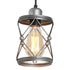 Industrial Pendant Lighting For Kitchen Island Rustic Mini Cage Pendant Light Farmhouse Pendant Lamp With Silver Grey