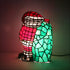 Santa Tiffany Glass Tabletop Lamp - No Bulb - Table Lamp