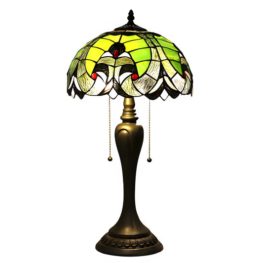 Sea Green Tiffany Glass Tabletop Lamp - No Bulb - Table Lamp