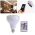 Seven-Color LED Bulb with Remote Control & Wireless Audio - Bulb using remote