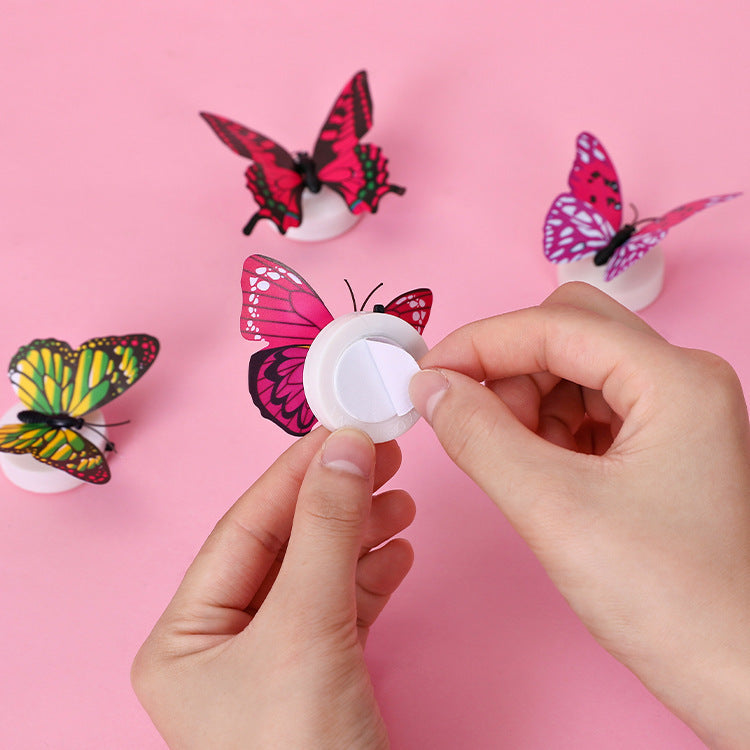 Single Layer Light-emitting Butterfly Wall Self-adhesive Sticker - Single Box - 12V Hanging Light